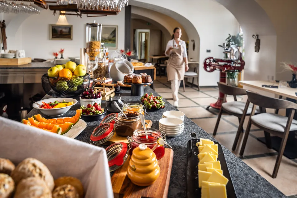 Breakfast buffet at Hotel Julian Alps
